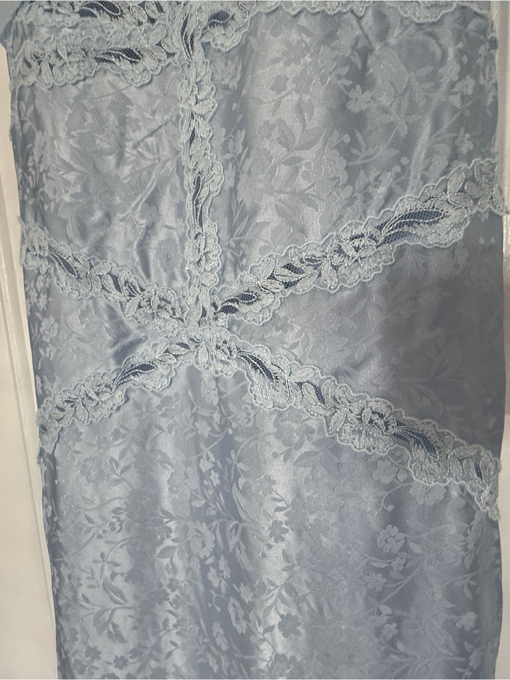 For Love & Lemons Pale Blue Rita Lace Backless Gown - Picture 6 of 10